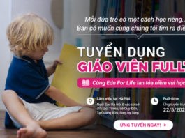 Tuyển Dụng Giáo Viên Fulltime Tại Hà Nội | EduForLife